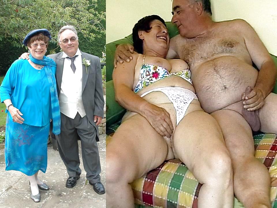 With and without clothes-mature couple. #14630306