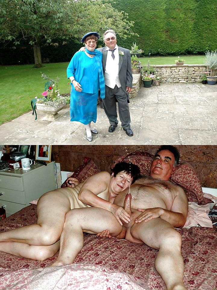 With and without clothes-mature couple. #14630314