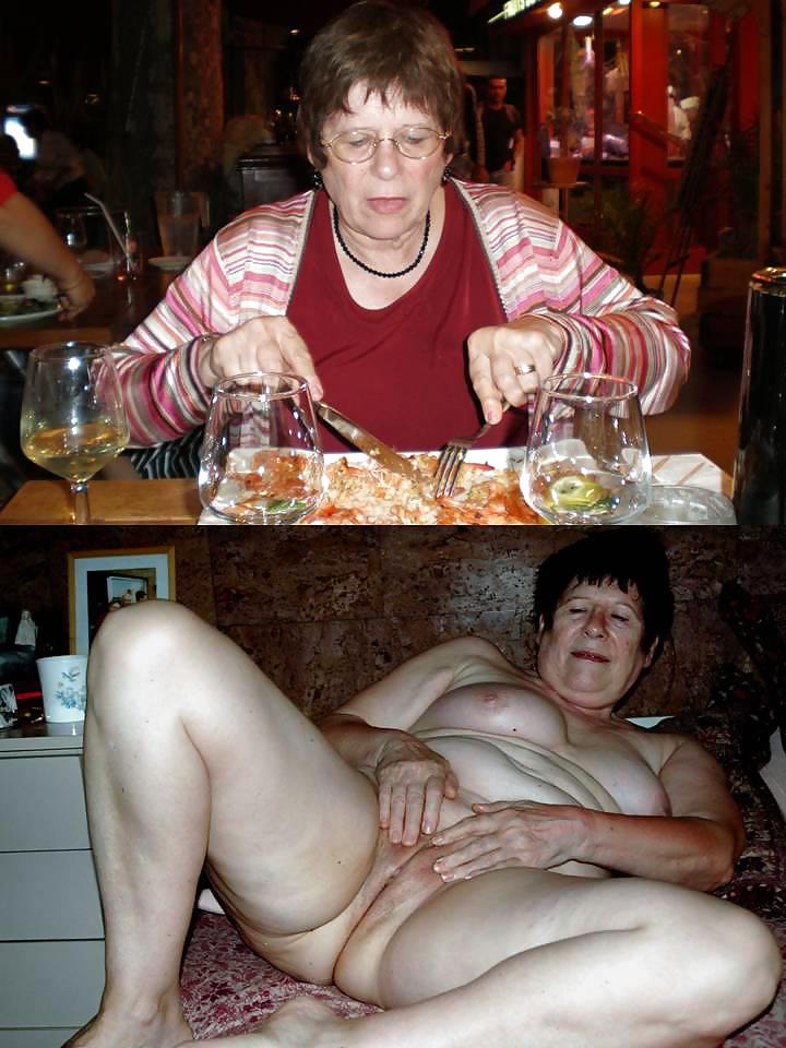 With and without clothes-mature couple. #14630421