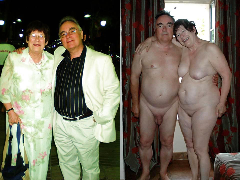 With and without clothes-mature couple. #14630434