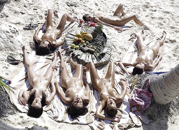 Naturists girls on the beach by Sail #4792769