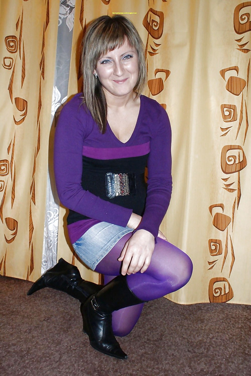 Purple nylons, stockings, tights & pantyhose #4895009