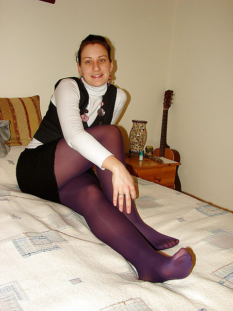 Purple nylons, stockings, tights & pantyhose #4895099
