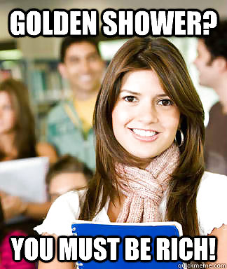 黄金のシャワーのユーモア2 
 #9090186