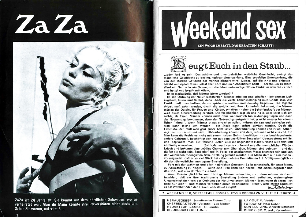 Vintage Magazines Samlet Week-end Sex 06 German #3169272