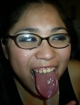 Asian girl i picked upa few times sucking my mexican cock