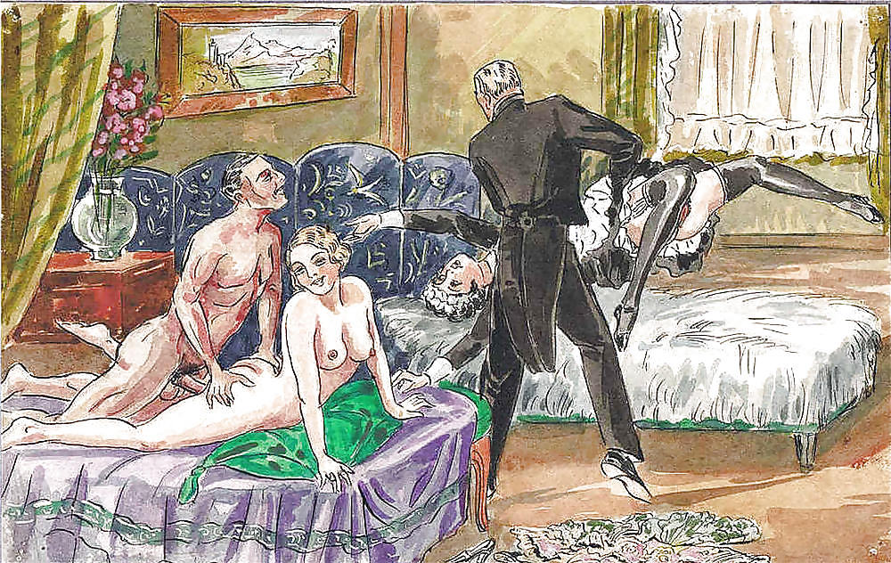 Ellos. arte porno dibujado 17 - placeres de la alta sociedad c. 1925
 #16459412