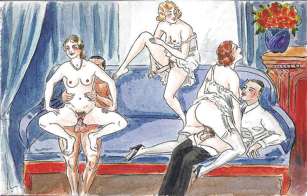 Ellos. arte porno dibujado 17 - placeres de la alta sociedad c. 1925
 #16459417