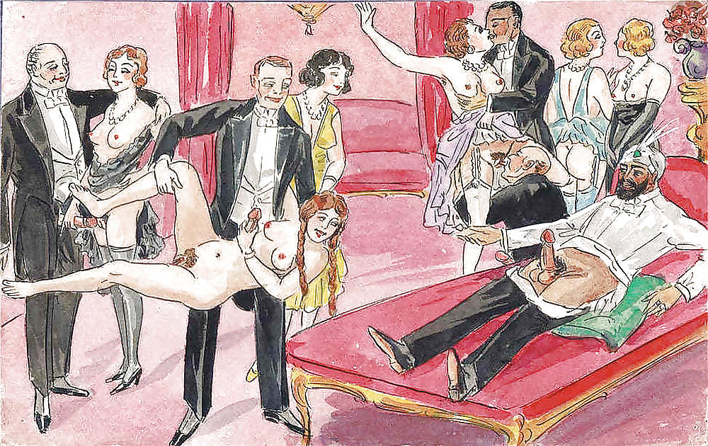 Ellos. arte porno dibujado 17 - placeres de la alta sociedad c. 1925
 #16459439