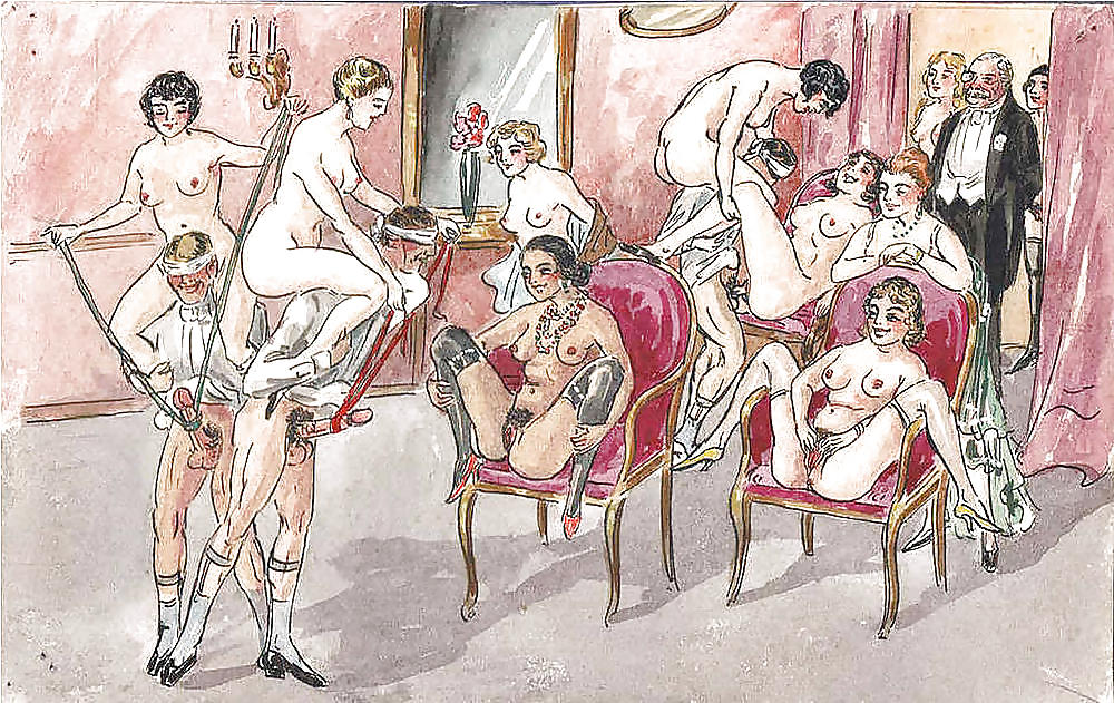 Sie. Gezeichnet Porno Kunst 17 - High Society Vergnügen C. 1925 #16459446