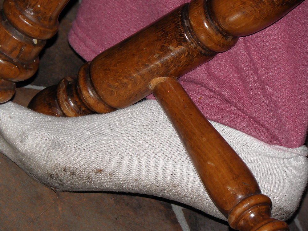 Wifes sock coverd feet #8643854