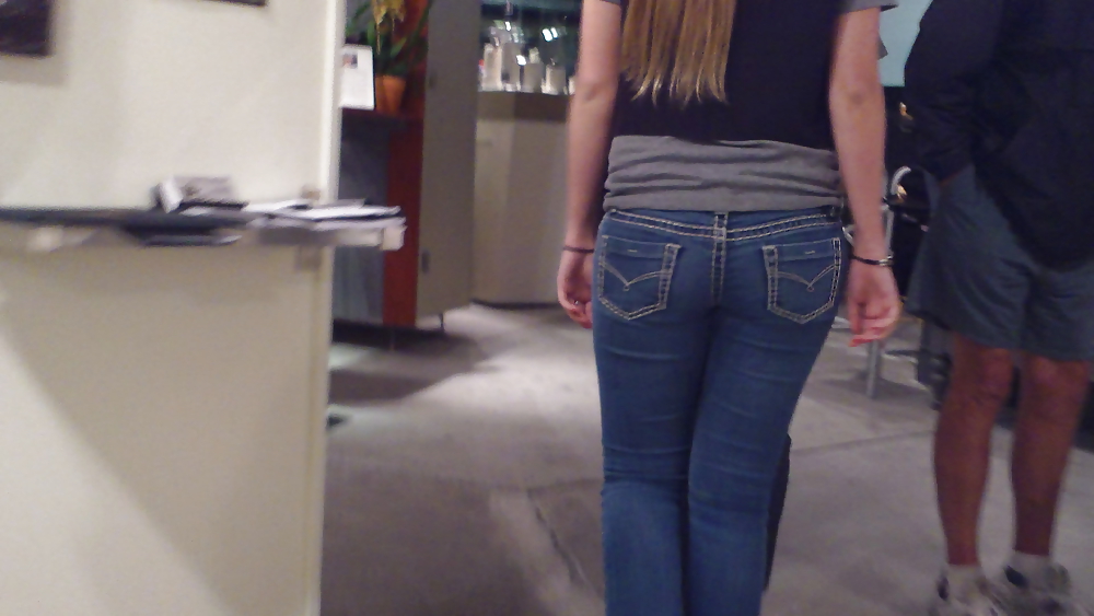 Ass & butts smooth teen cheeks in jeans  #10511427