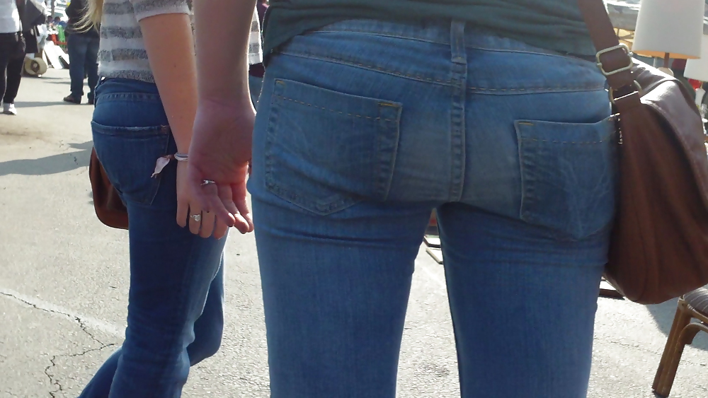 Ass & butts smooth teen cheeks in jeans  #10513141