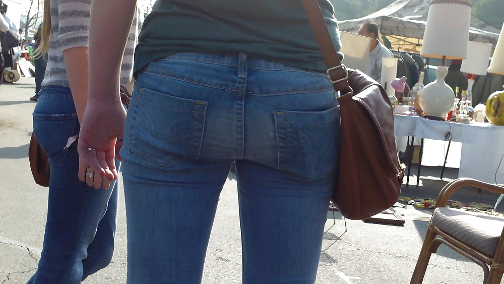 Ass & butts smooth teen cheeks in jeans  #10513284