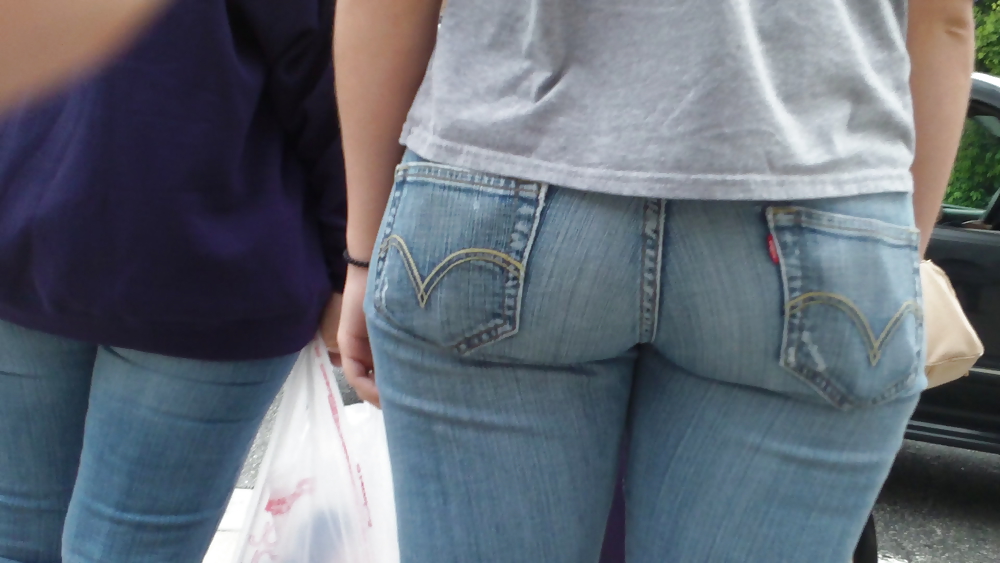 Ass & butts smooth teen cheeks in jeans  #10513727