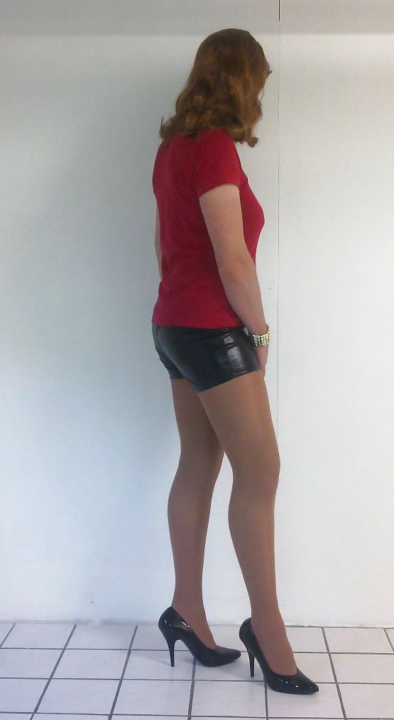 Me in pvc hotpants! cd television sissy