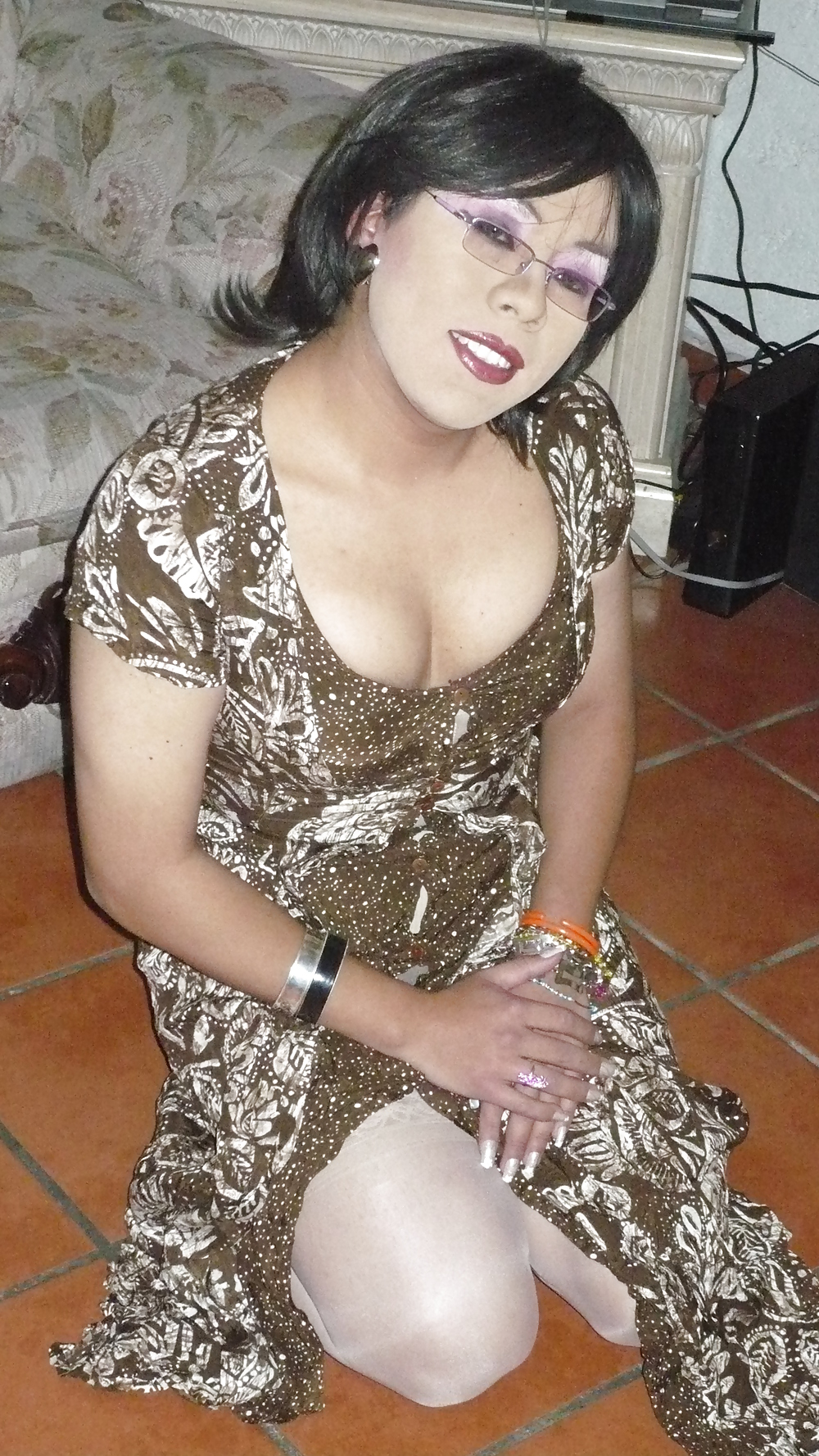 Vestido café
 #7564693