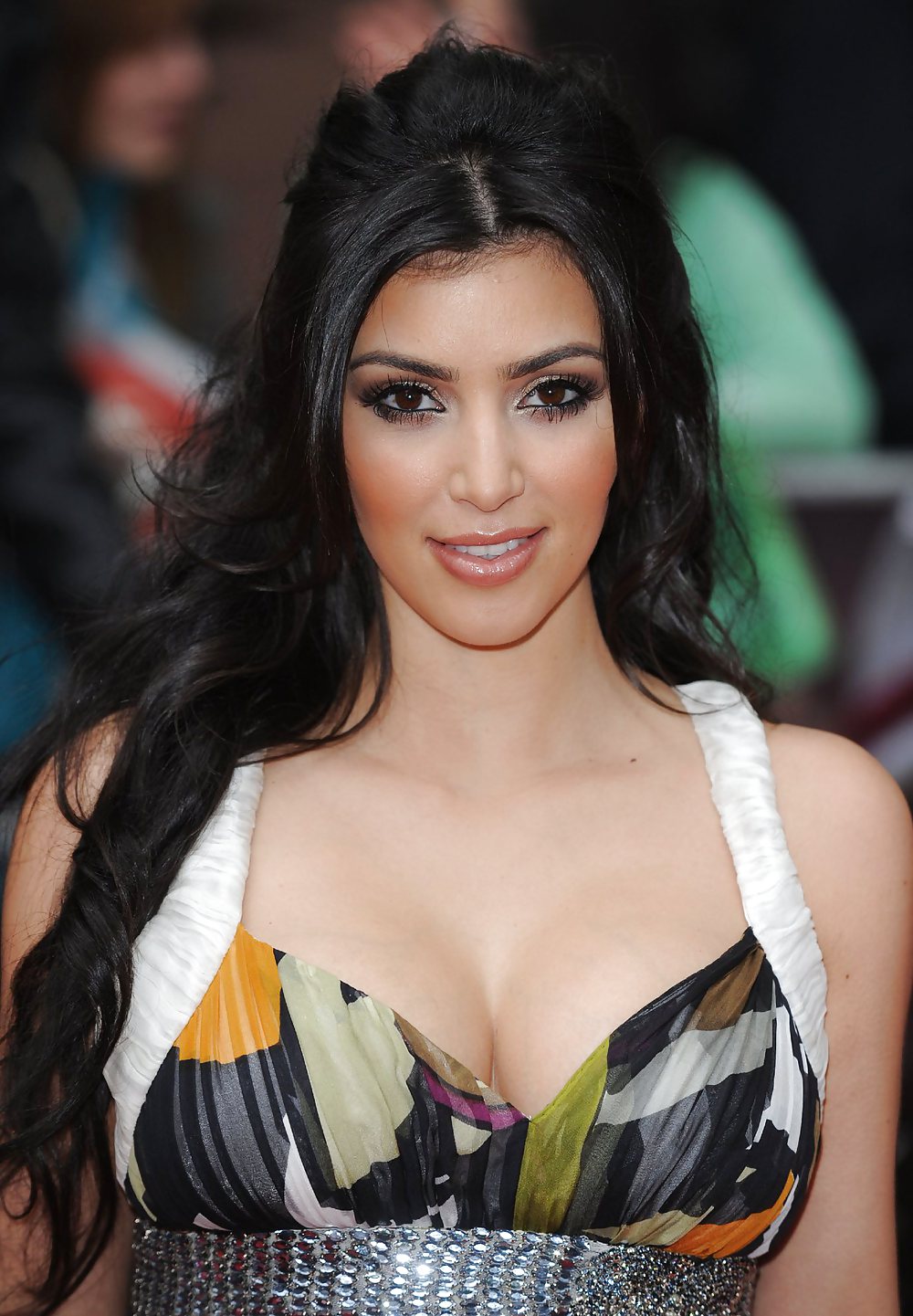 Kim Kardashian cleavy at the London Hancock premiere #3652422