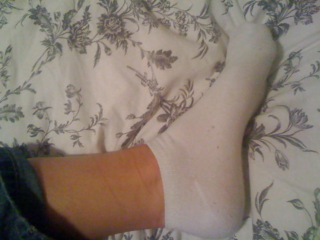 My ex feet pussy and white ankle socks #4840239