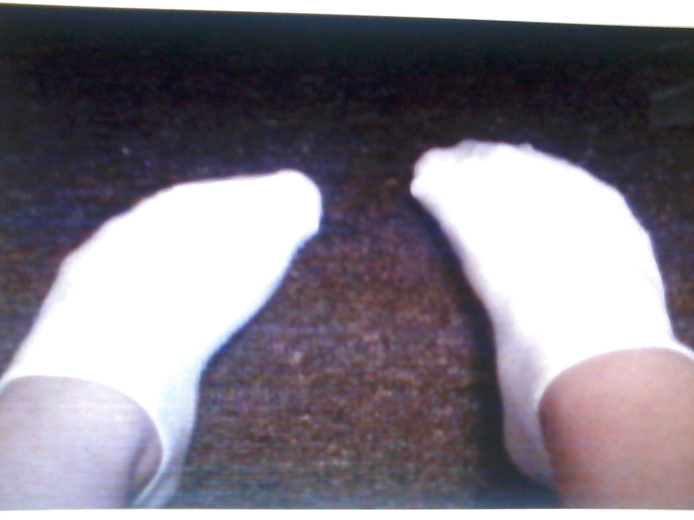 My ex feet pussy and white ankle socks #4840311