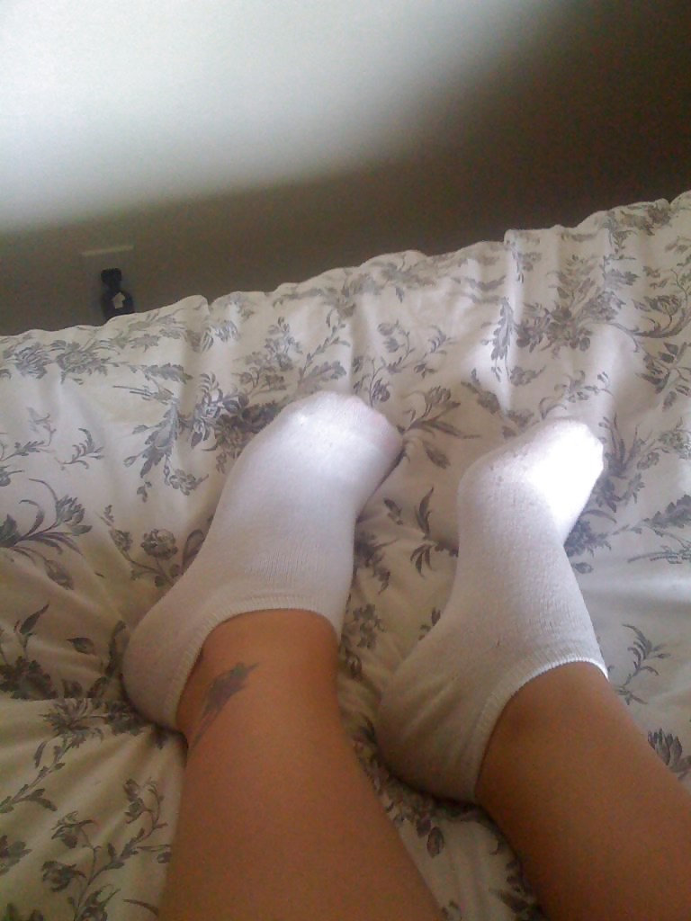 My ex feet pussy and white ankle socks #4840327