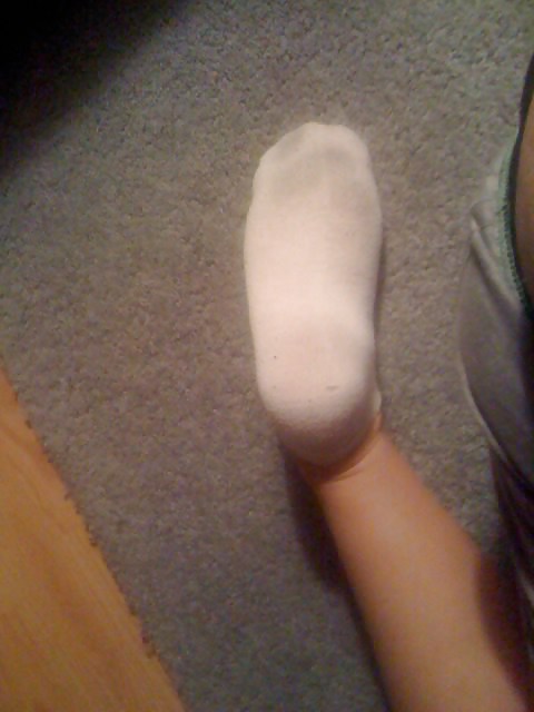 My ex feet pussy and white ankle socks #4840441