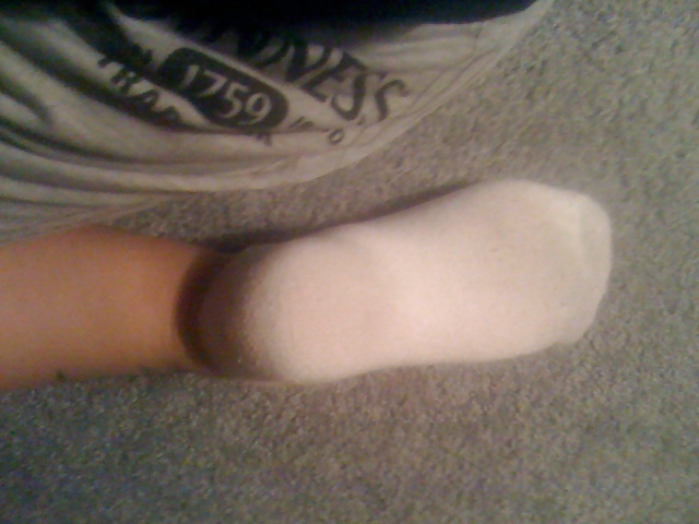 My ex feet pussy and white ankle socks #4840485