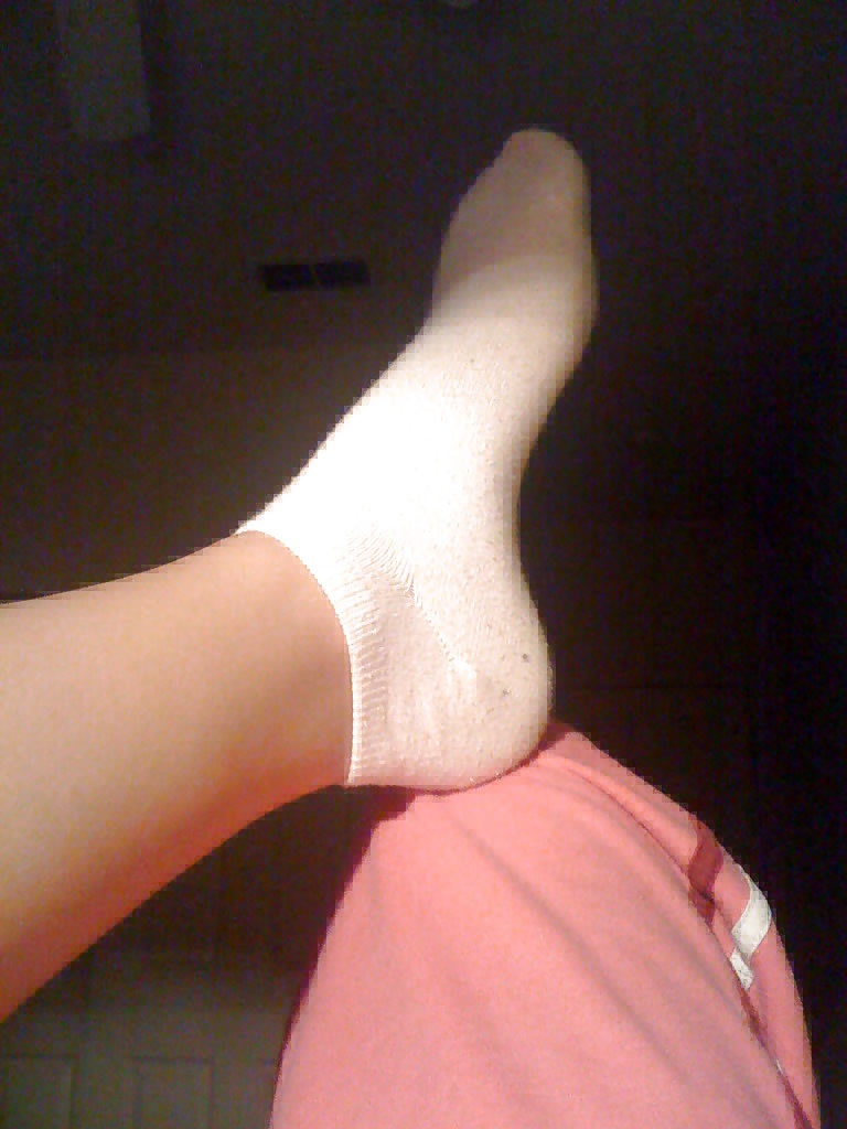 My ex feet pussy and white ankle socks #4840539