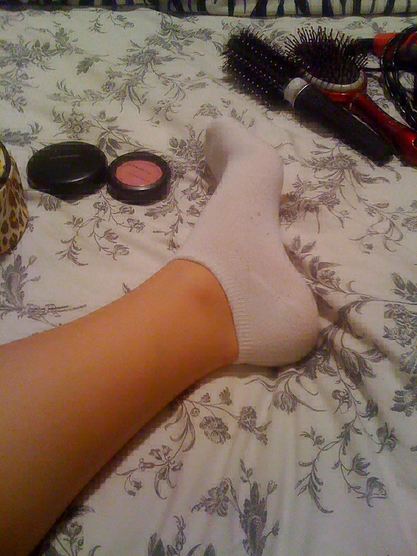 My ex feet pussy and white ankle socks #4840560