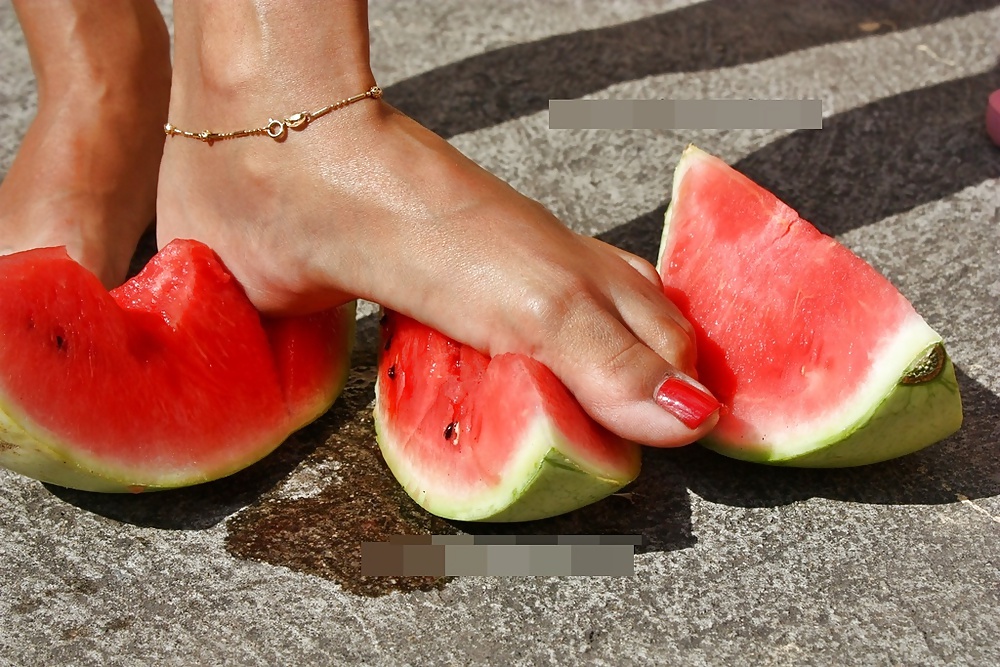 Mature feet and watermelon #19640814