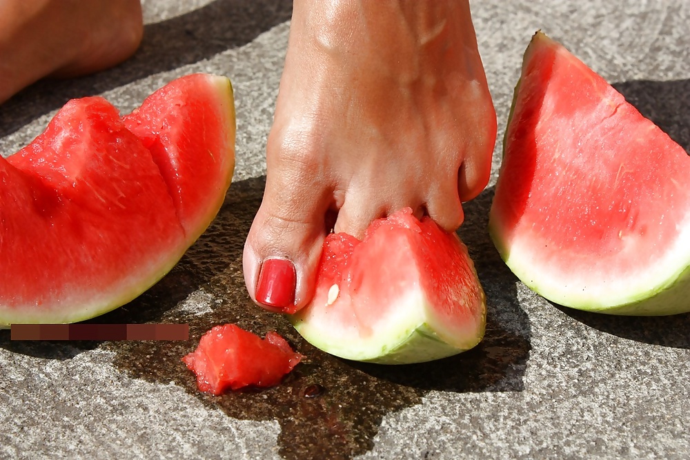 Mature feet and watermelon #19640824