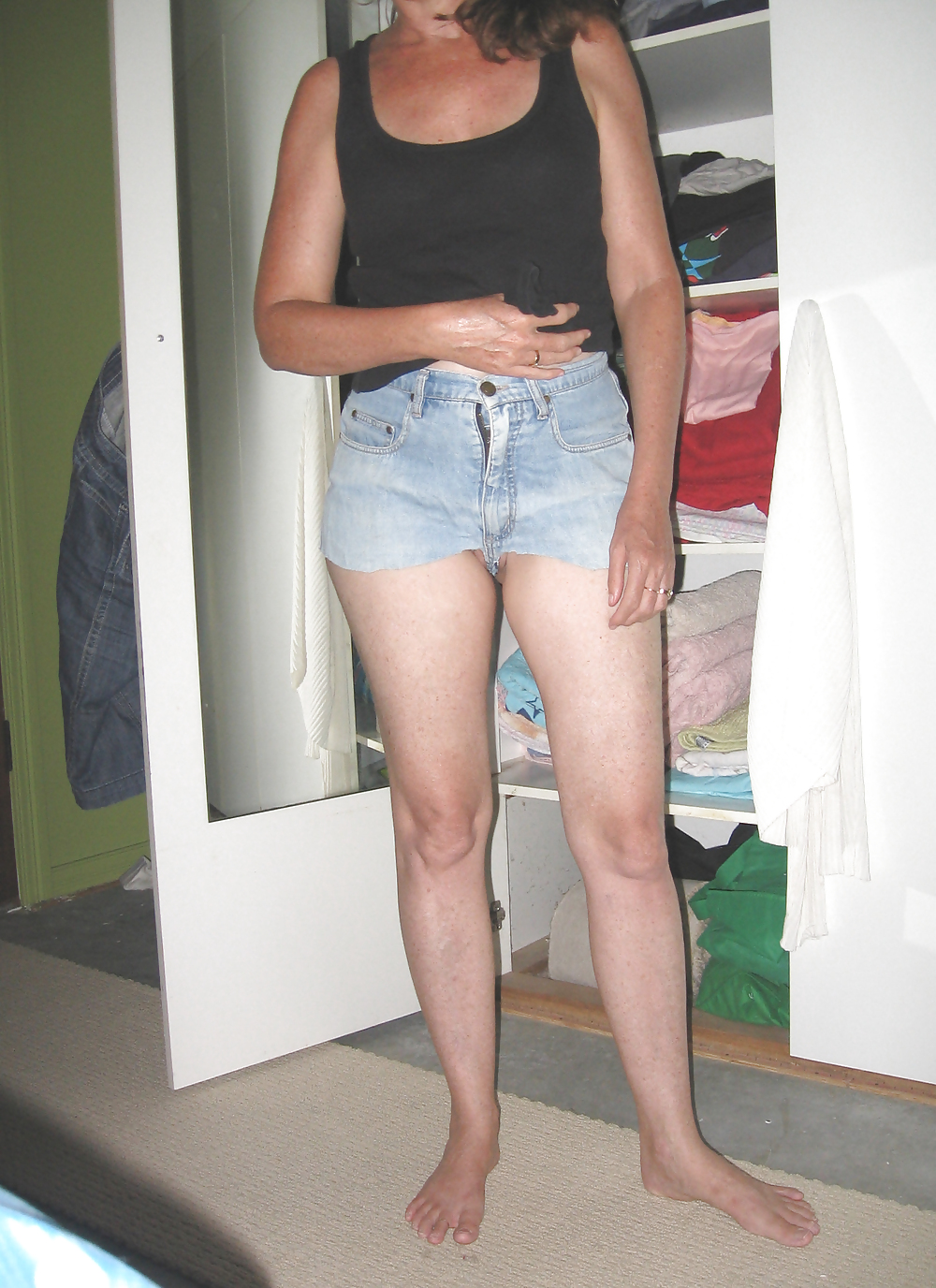 My redhead wife's jean shorts #6480806