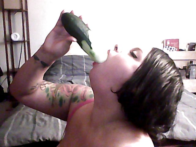 Me and one massive fucking cucumber!!  #17866933