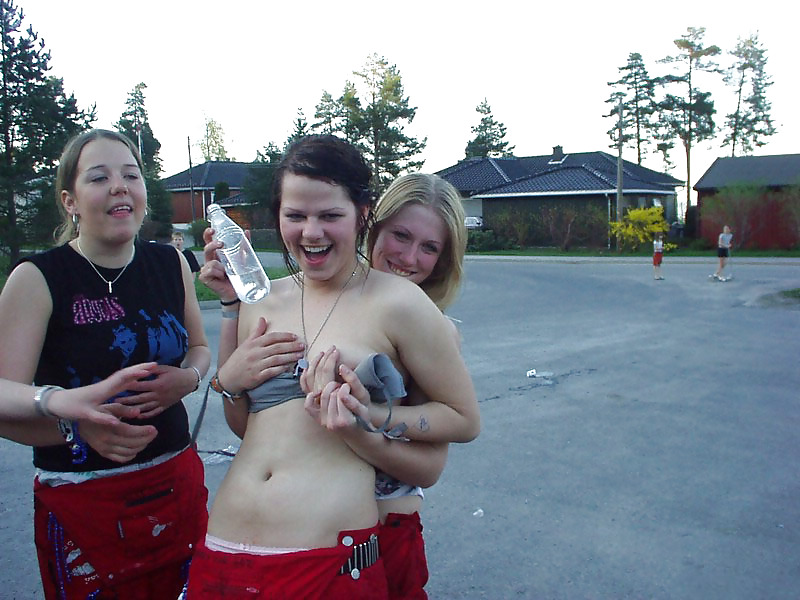 Happy Norwegian girls having fun #15071394
