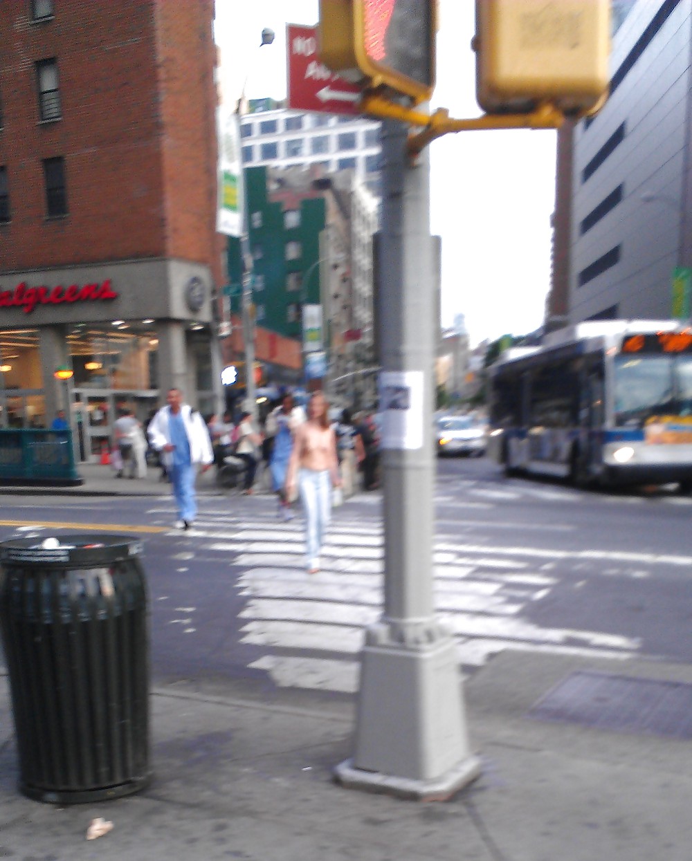 New York Girl Topless in Union Square #12182285