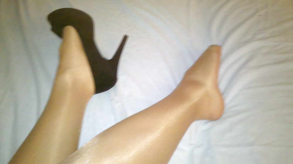 Vintage pantyhose and new shoes #17697518