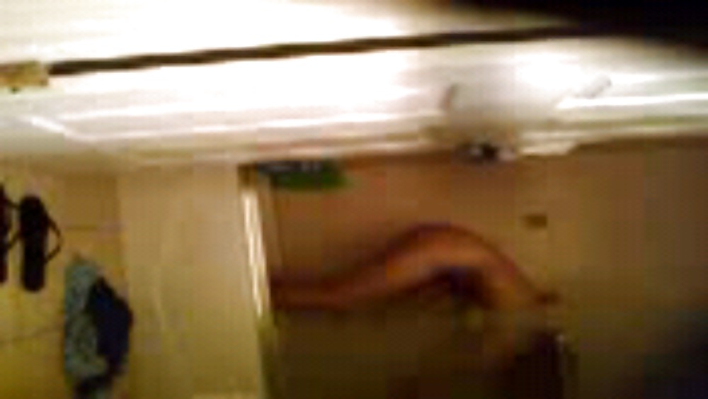 Melina taking a shower hidden cam #18695503