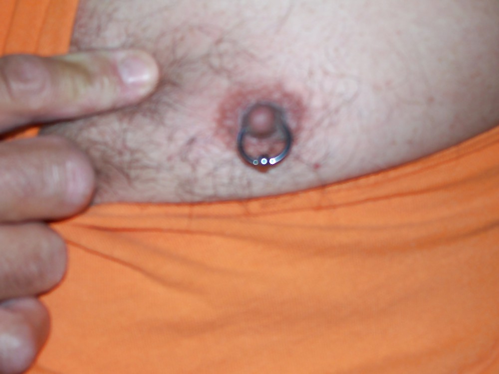 Male Nipple With Jewelry #16222163