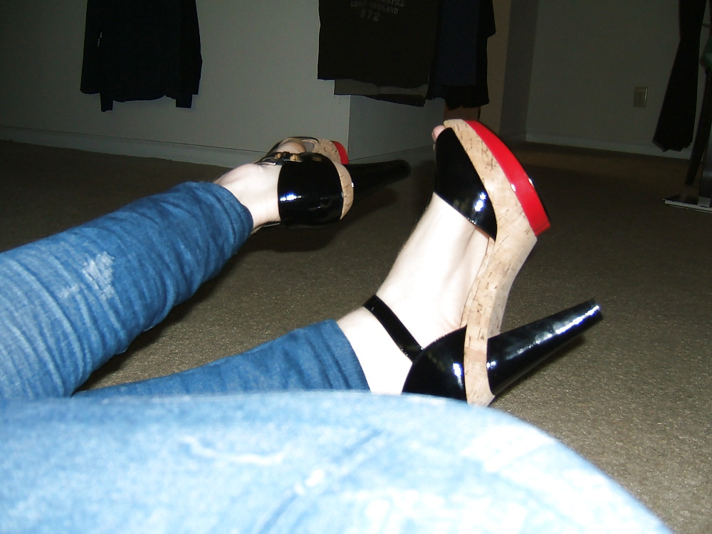 Jessie Stripper Heels #3723278