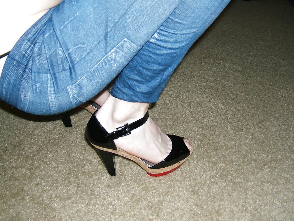 Jessie Stripper Heels #3723299