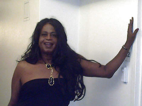 Black Dress EbonyShemale Pussy! #555216