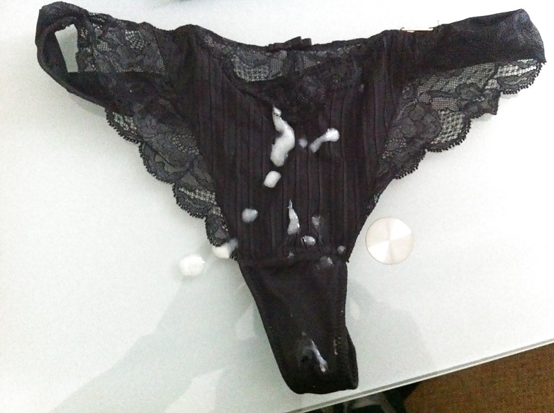 My cum on her knickers