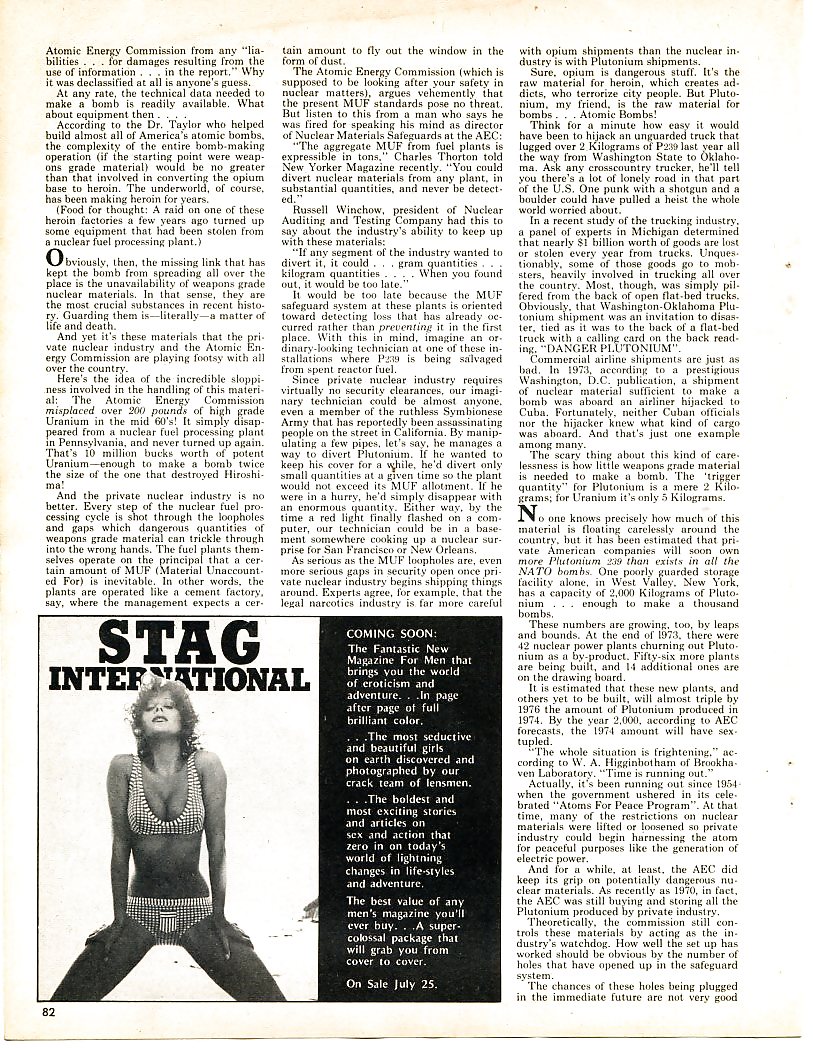 ヴィンテージ雑誌 Stag - 1975年8月
 #2131511