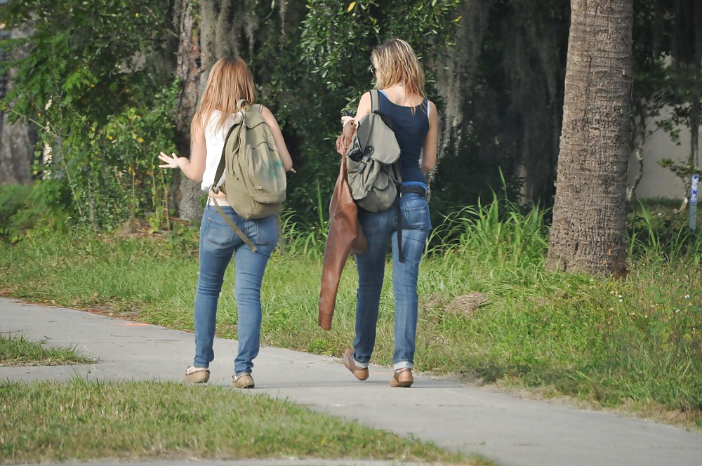 College Freshman Walking To Class #14546175