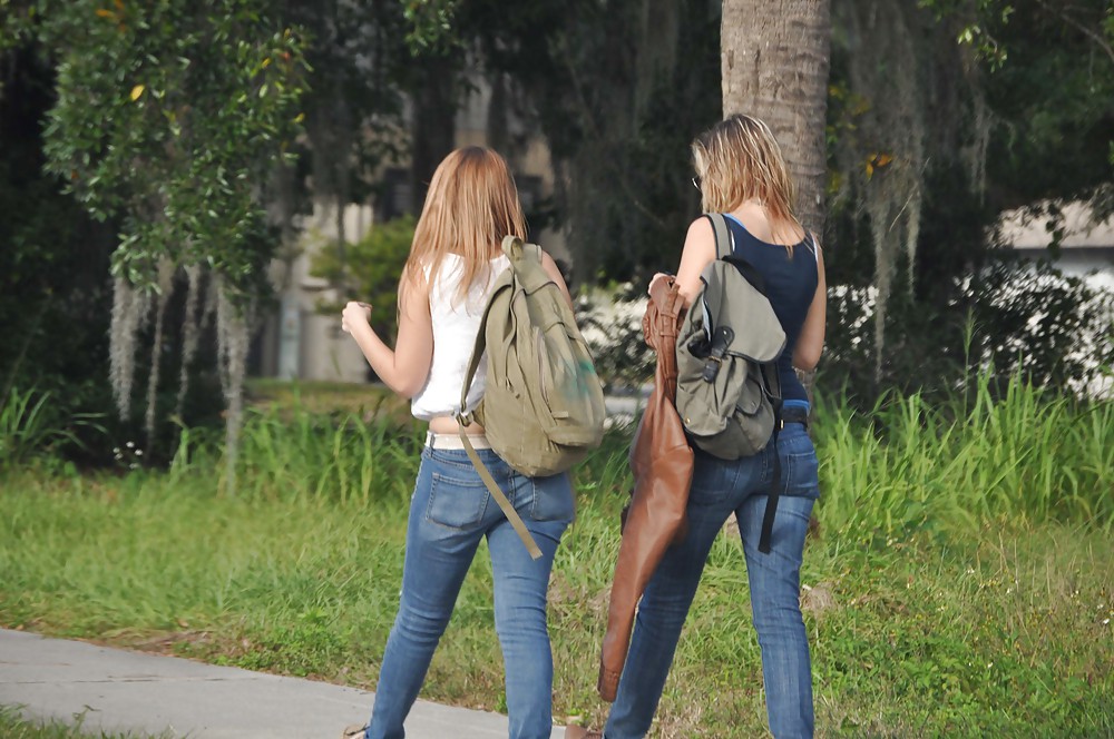 College Freshman Walking To Class #14546192