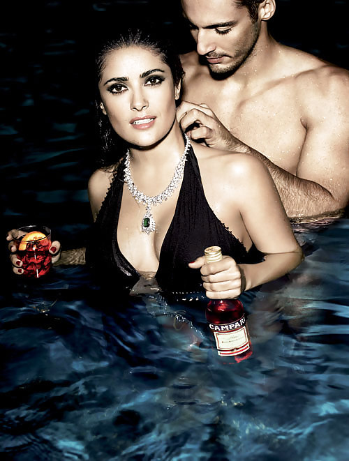 Salma Hayek with booze. #7650460