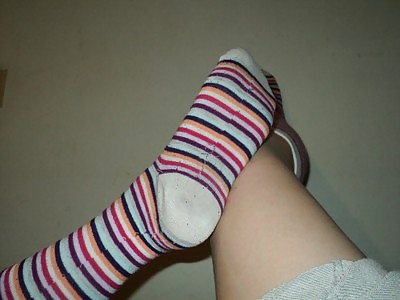 Wifes feet and wearing socks #13208212