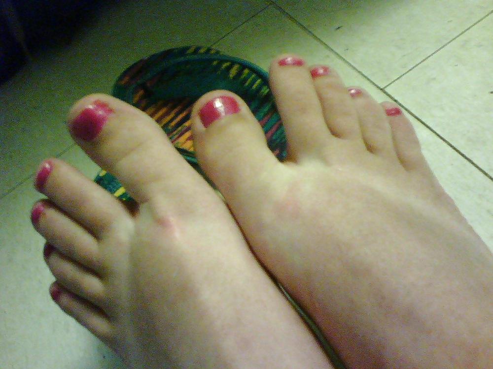 Wifes feet and wearing socks #13208260