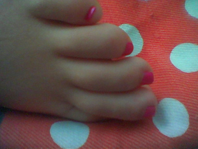 Naomi 's Feet - Foot model with long toes, pink nails #18200082