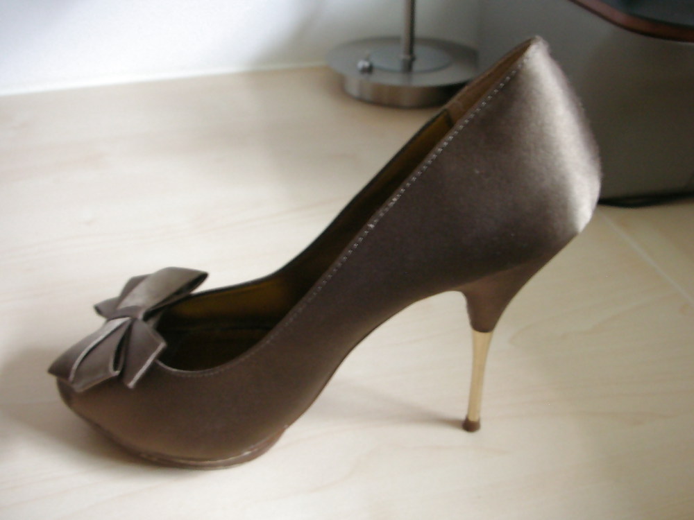 Wife bronze high heels metal spiked #15297903